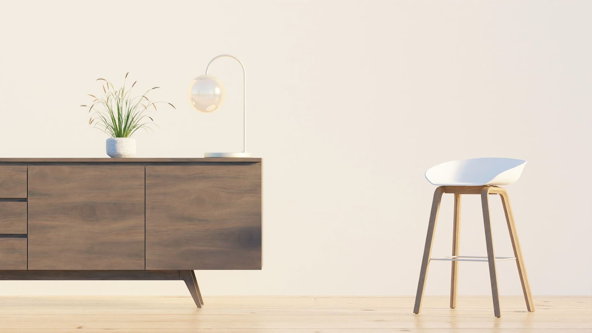 Sideboard and armchair in the study