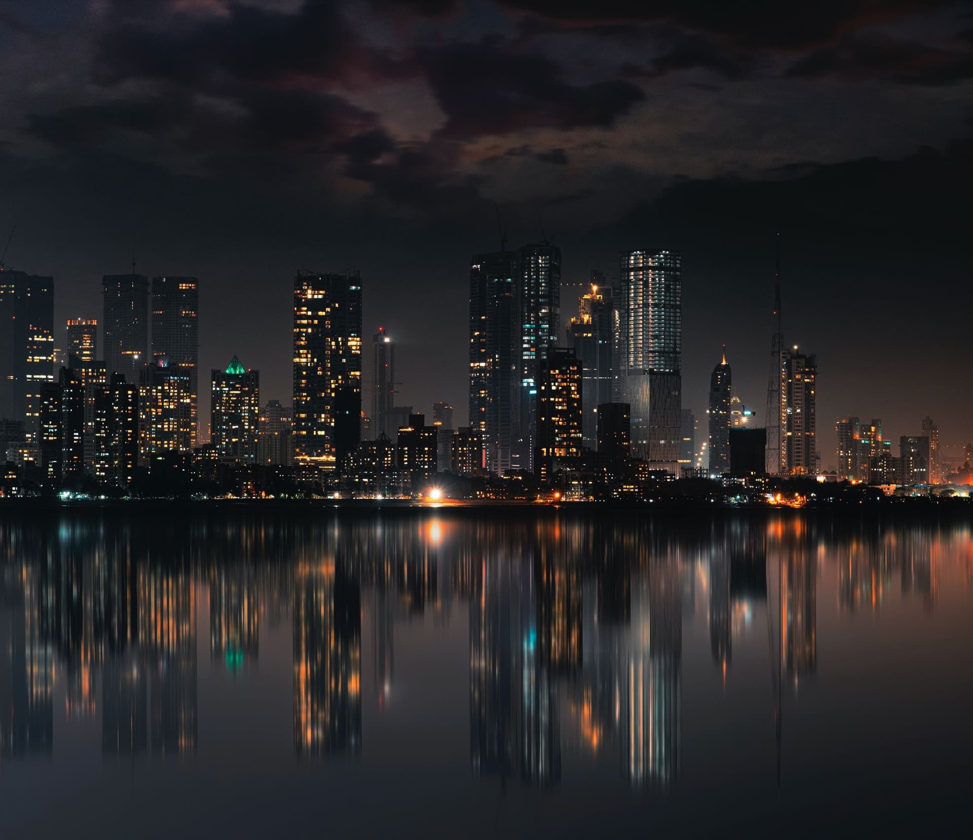 The Mumbai skyline at night
