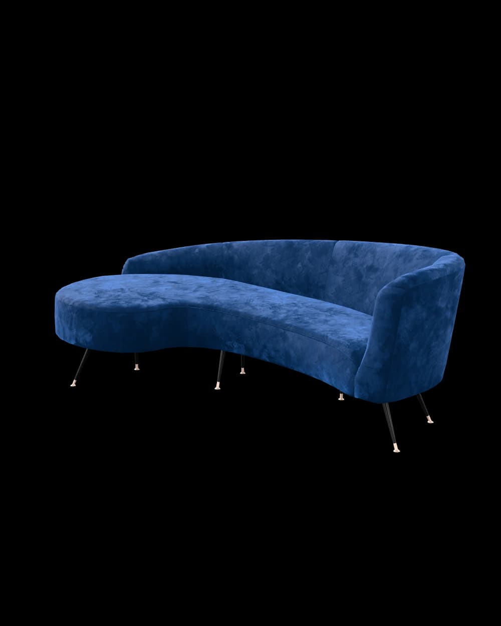 Glam velvet sofa